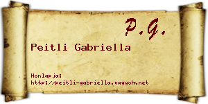 Peitli Gabriella névjegykártya